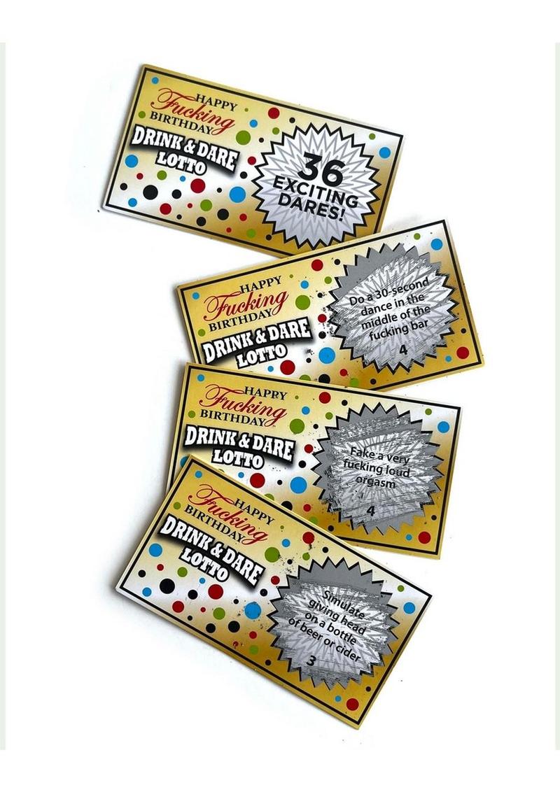 Happy Fucking Birthday Drink and Dare Lotto Game