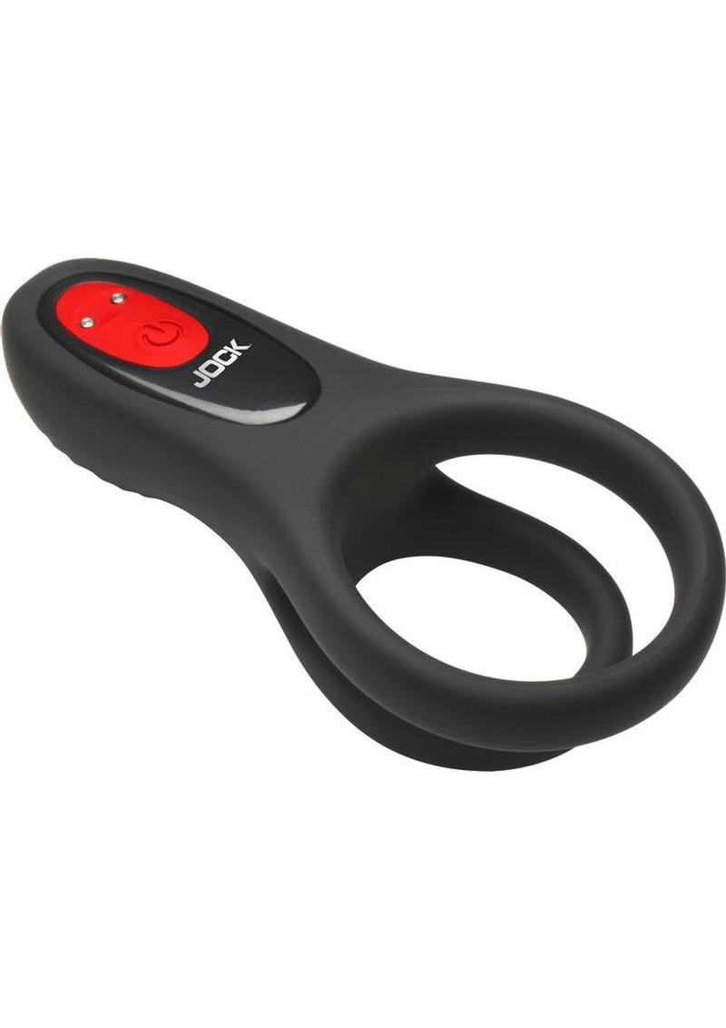 Jock Hard-On Vibrating C-Ring with Stimulator