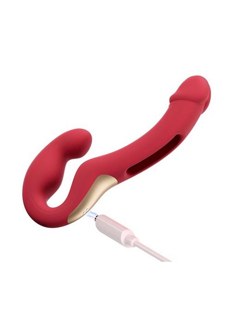 Harmony Duo App-Controlled Rechargeable Silicone Strapless Strap-On