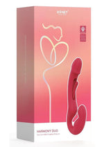 Harmony Duo App-Controlled Rechargeable Silicone Strapless Strap-On - Gold/Red