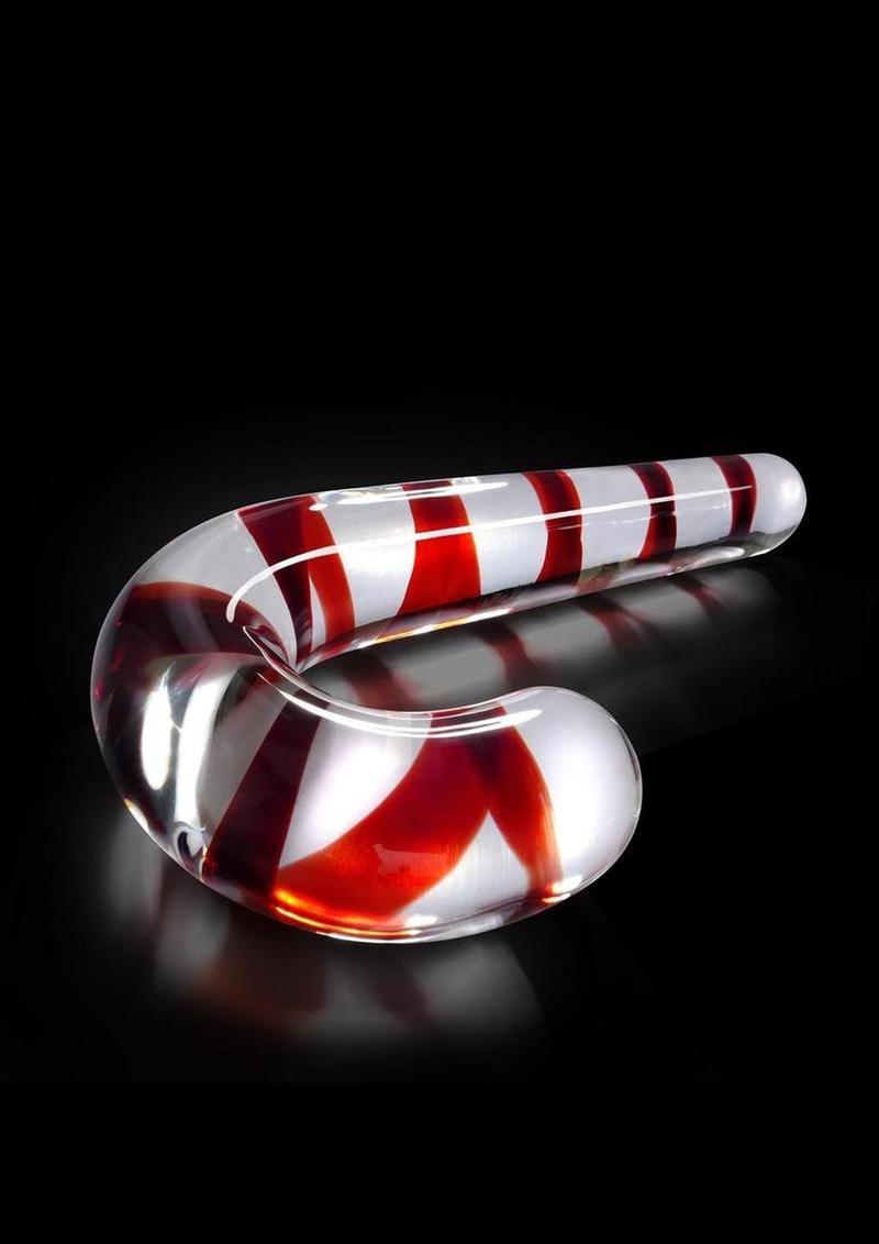 Icicles No. 59 Candy Cane Glass Massager Elegant Hand-Blown