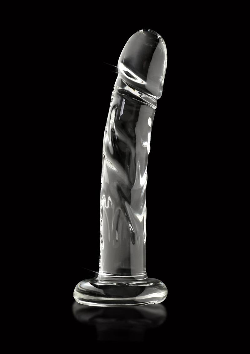 Icicles Hand Blown Clear Glass Dildo With Realistic Design