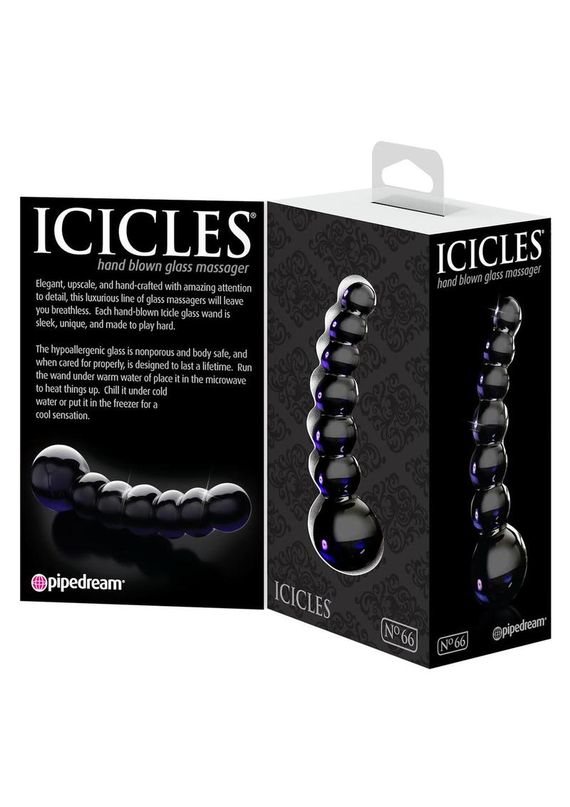 Icicles No. 66 Beaded Glass Anal Probe For All Experience Levels