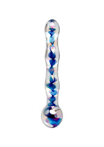 Icicles No. 8 Beaded Glass Massager with Iridescent Design