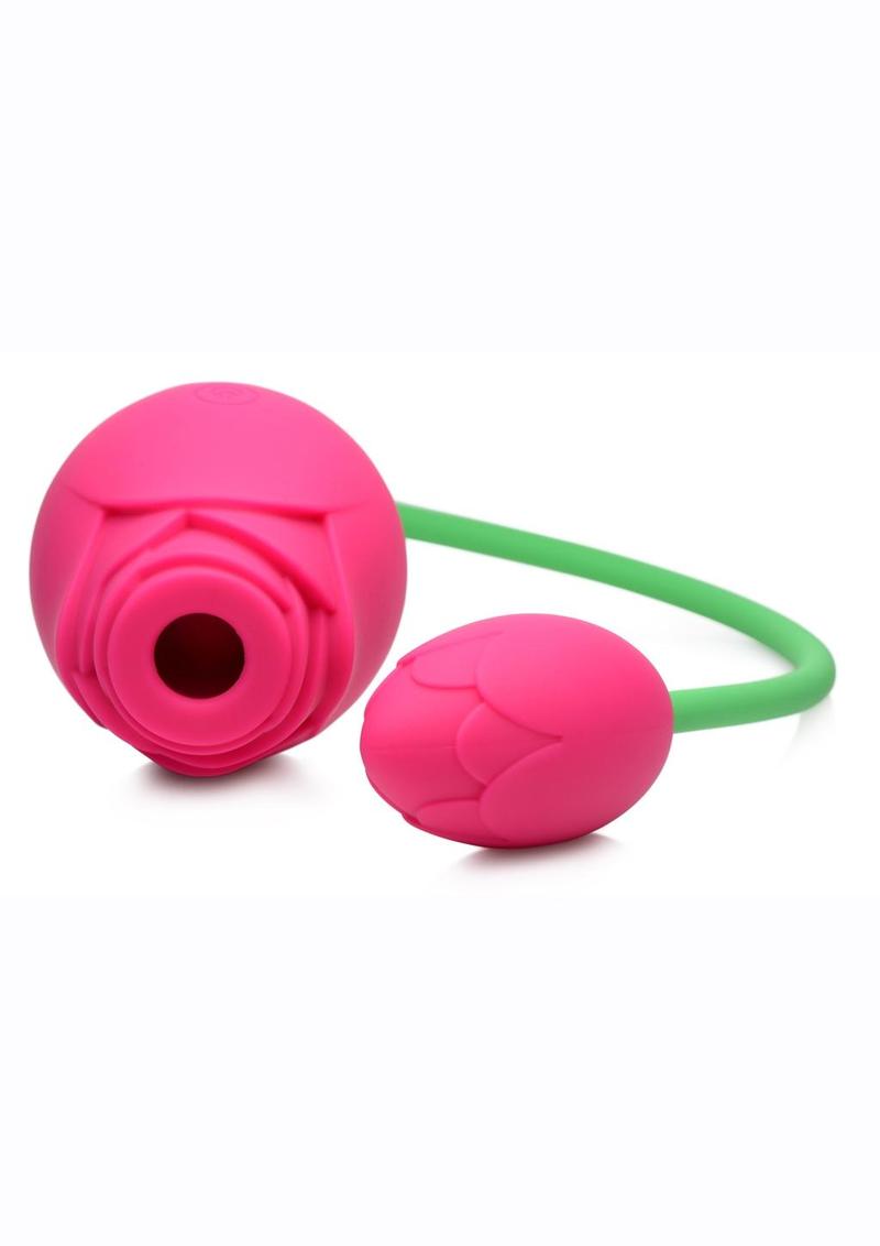 Bloomgasm Rose Duet Silicone Rechargeable VibratingStimulator