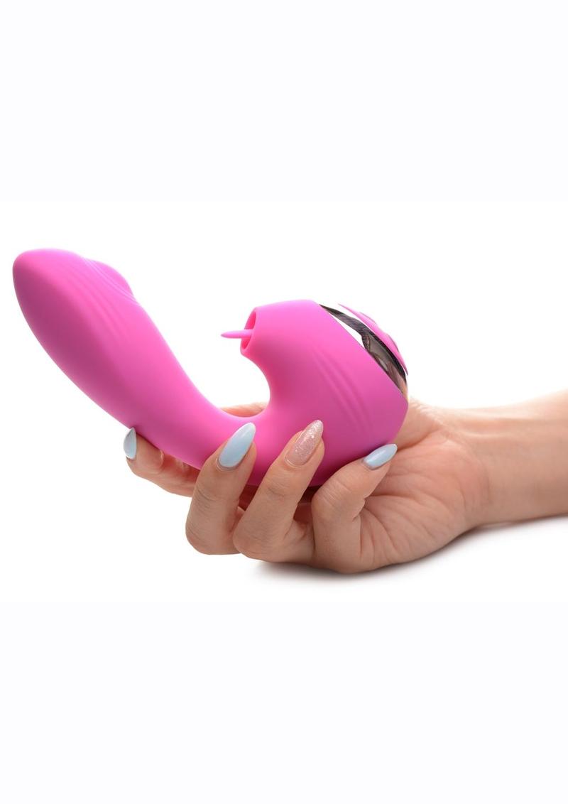Inmi Lick-n-Throb G-Spot Silicone Rabbit Vibrator