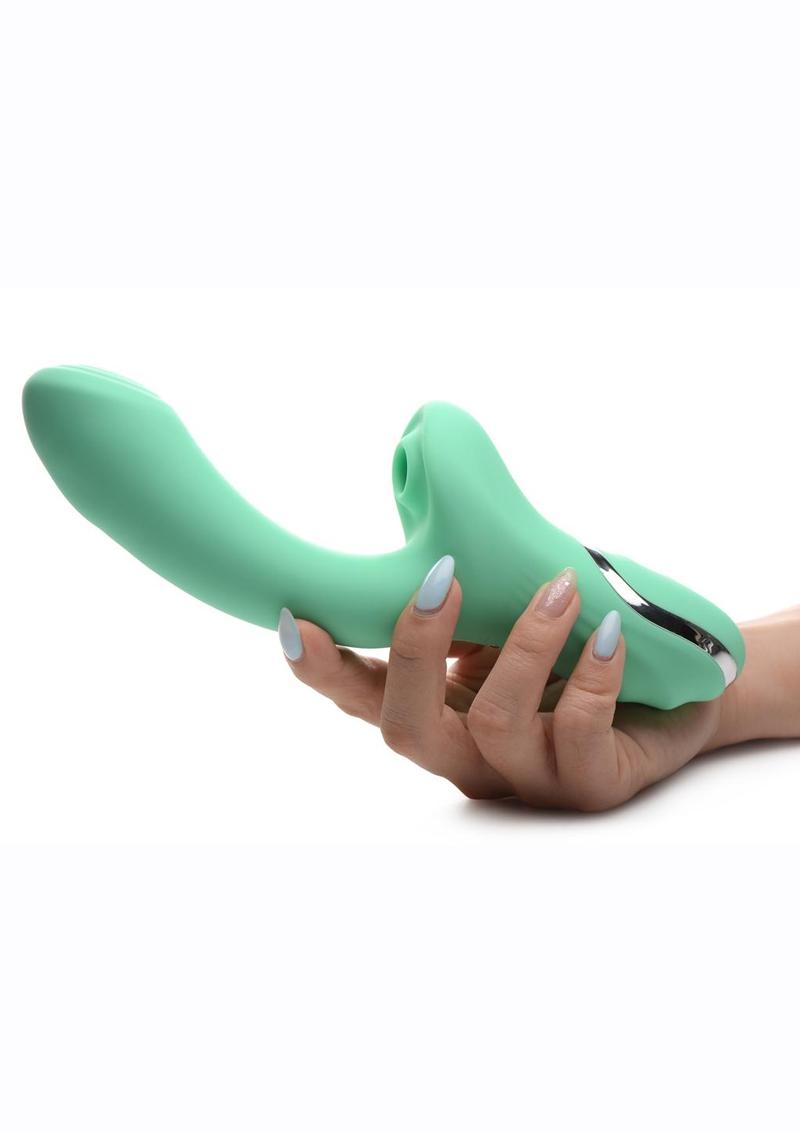 Shegasm Minty Air Stim Rechargeable Rabbit Vibe