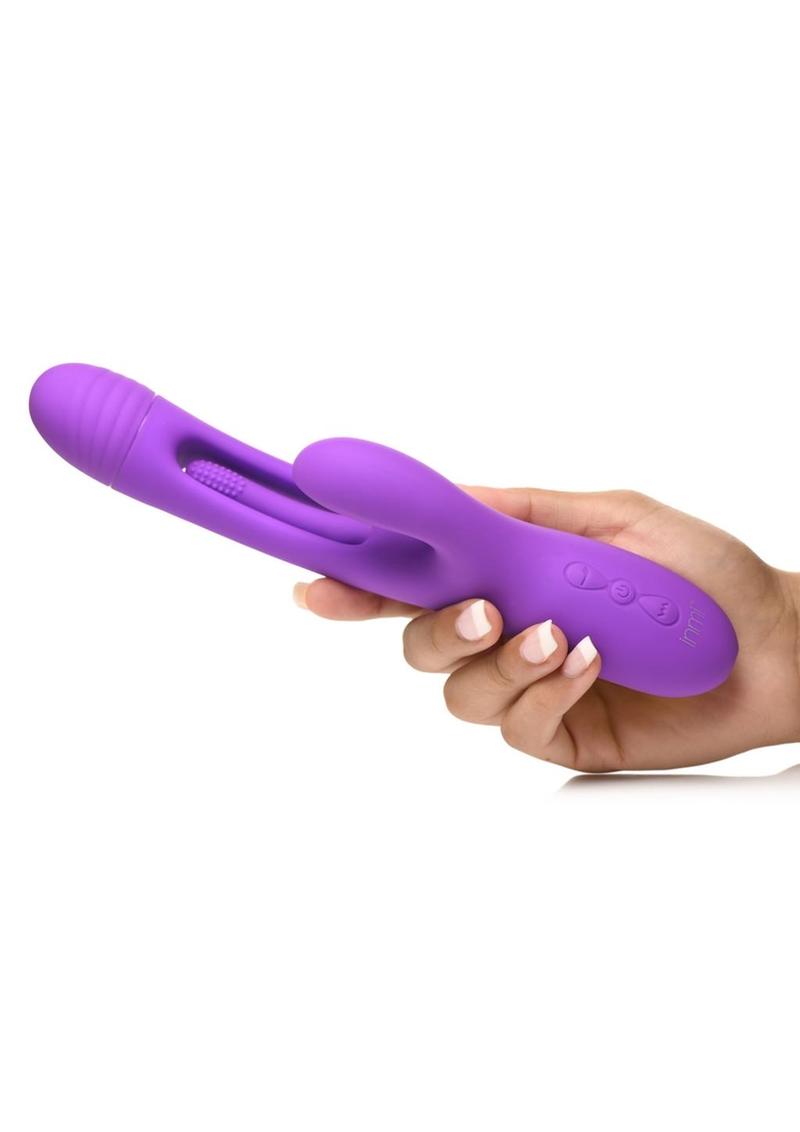 Inmi Tri Flick Flicking Rechargeable Silicone Rabbit Vibrator