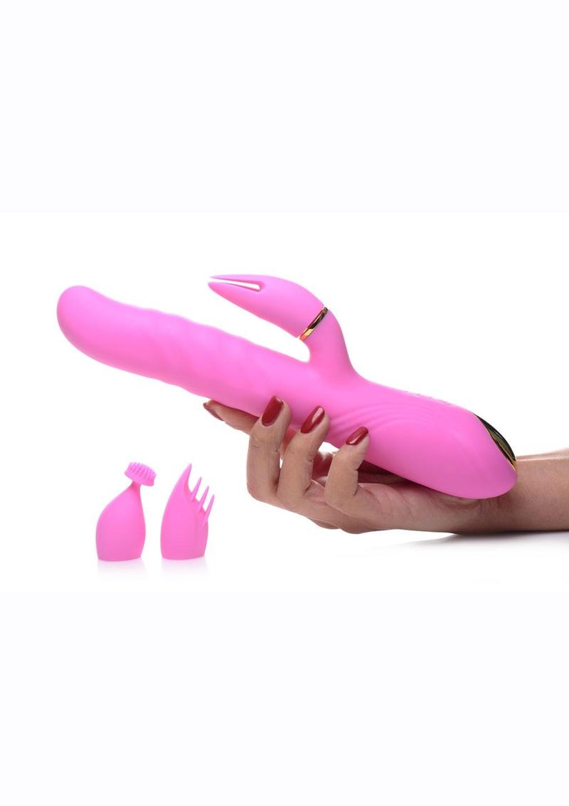 inmi 10X Versa-Thrust Rechargeable Silicone Rabbit Vibrator