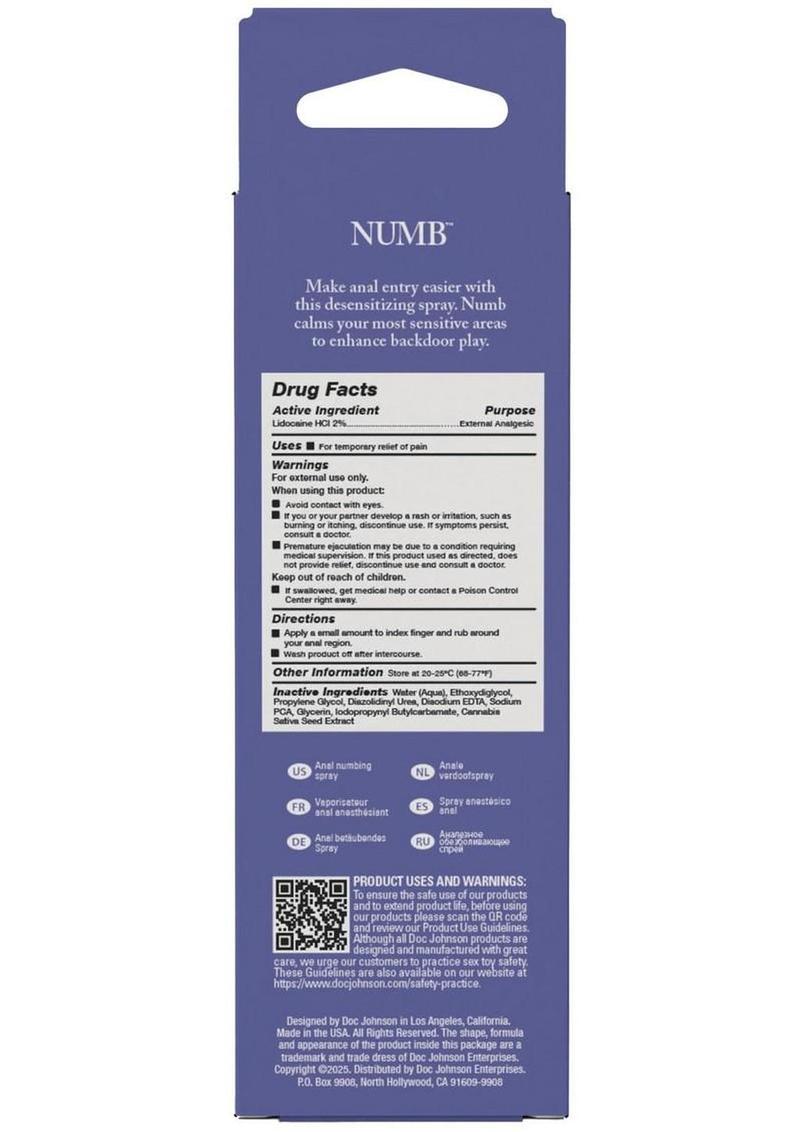 NUMB Anal Comfort Spray