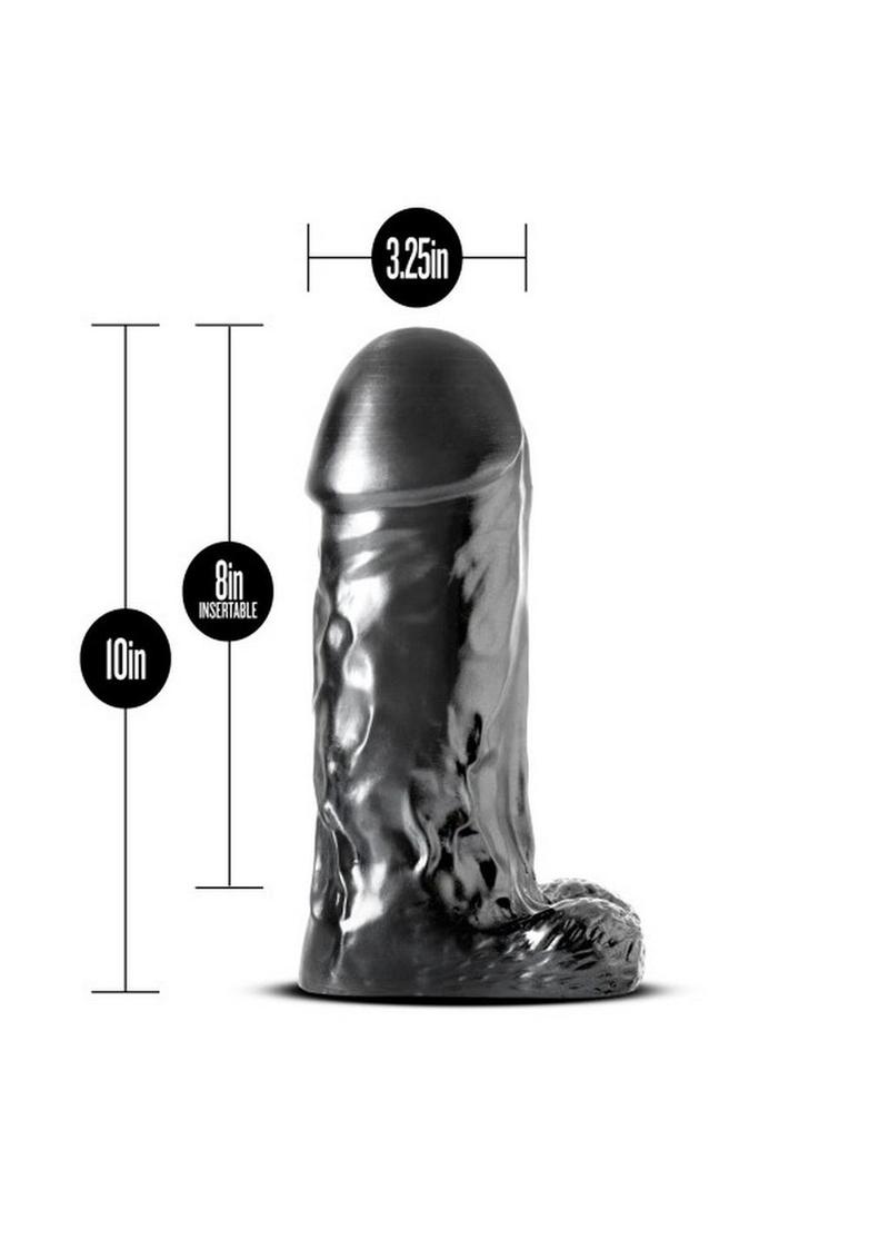 JET Destroyer Dildo with Balls With Carbon Metallic