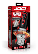 Jock Spinning and Thrusting Rechargeable Masturbator with 2 Bullets - Black/Clear/Red
