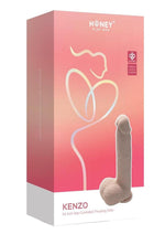 Kenzo App Controlled Big Realistic Thrusting Rechargeable Silicone Dildo - Caramel - 9.5 In