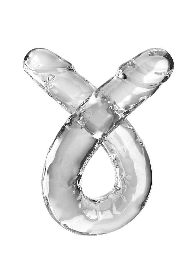 King Cock Clear Double Dildo 18 Inch Flexible Transparent Design