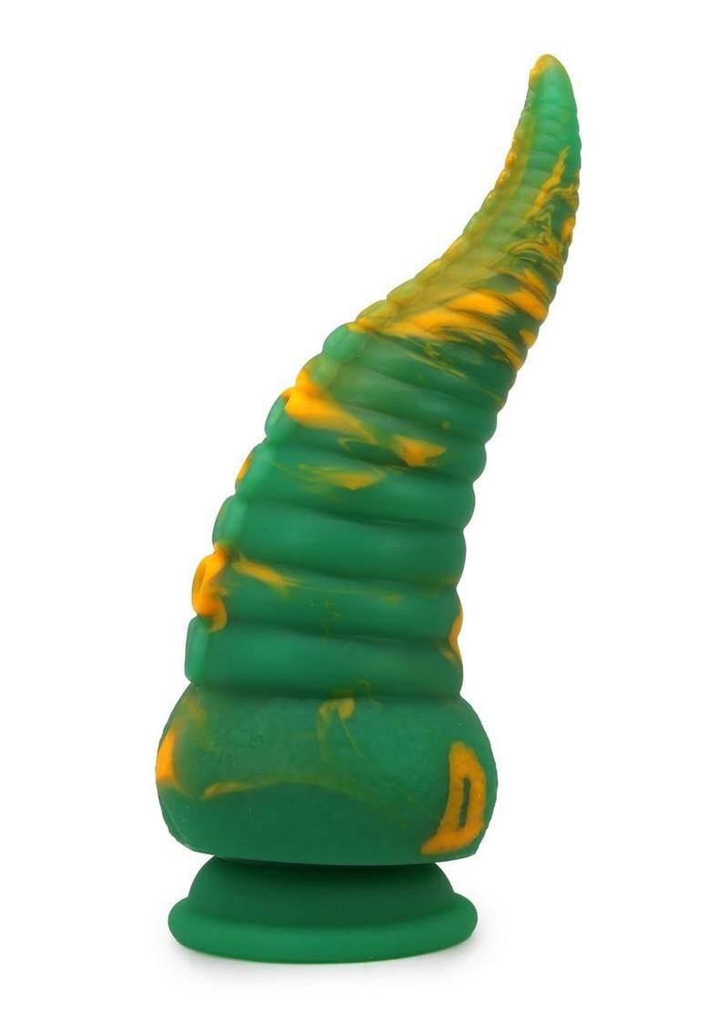 Kiotos Monstar Cox Grakencock Silicone Dildo with Suction Cup - Green/Yellow