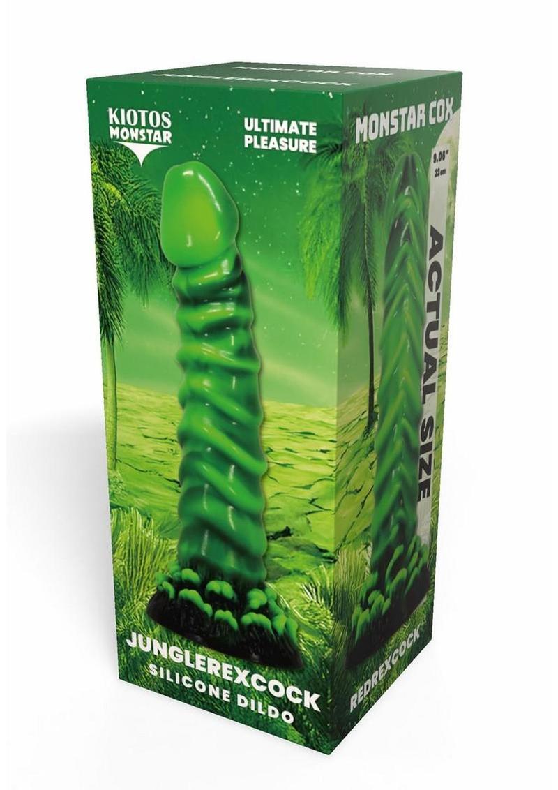 Kiotos Monstar Cox Junglerex Silicone Cock with Suction Cup - Black/Green