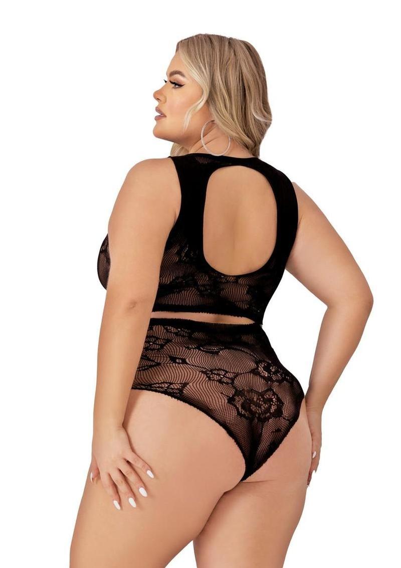 Lapdance Lace Crop Top Set