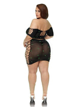 Lapdance Diamond Crop Top Skirt Set