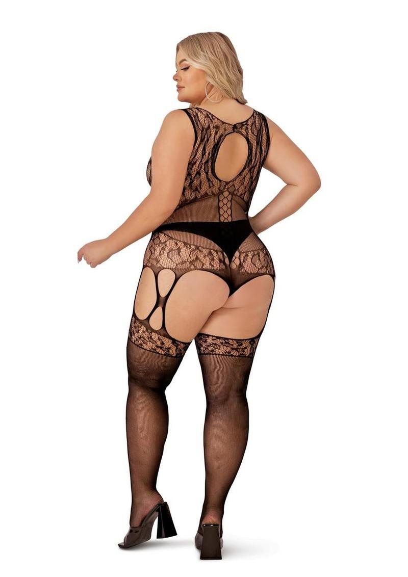 Lapdance Fishnet Lace Catsuit