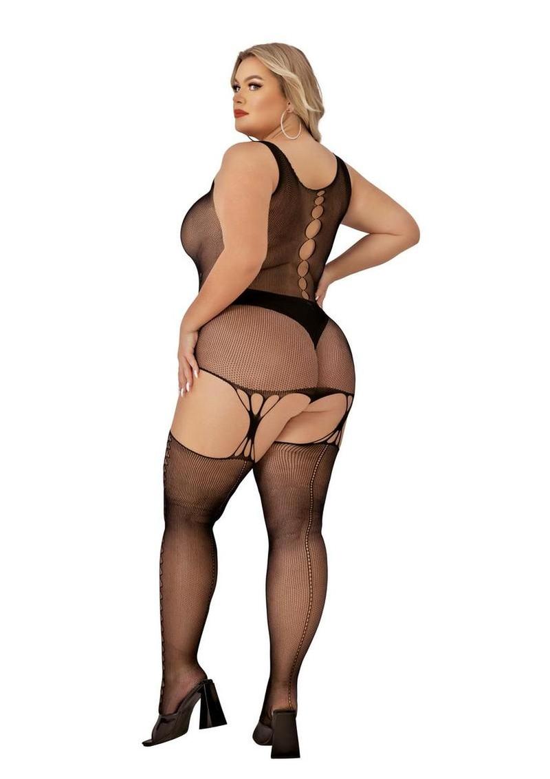 Lapdance Keyhole Suspender Hose Bodystocking