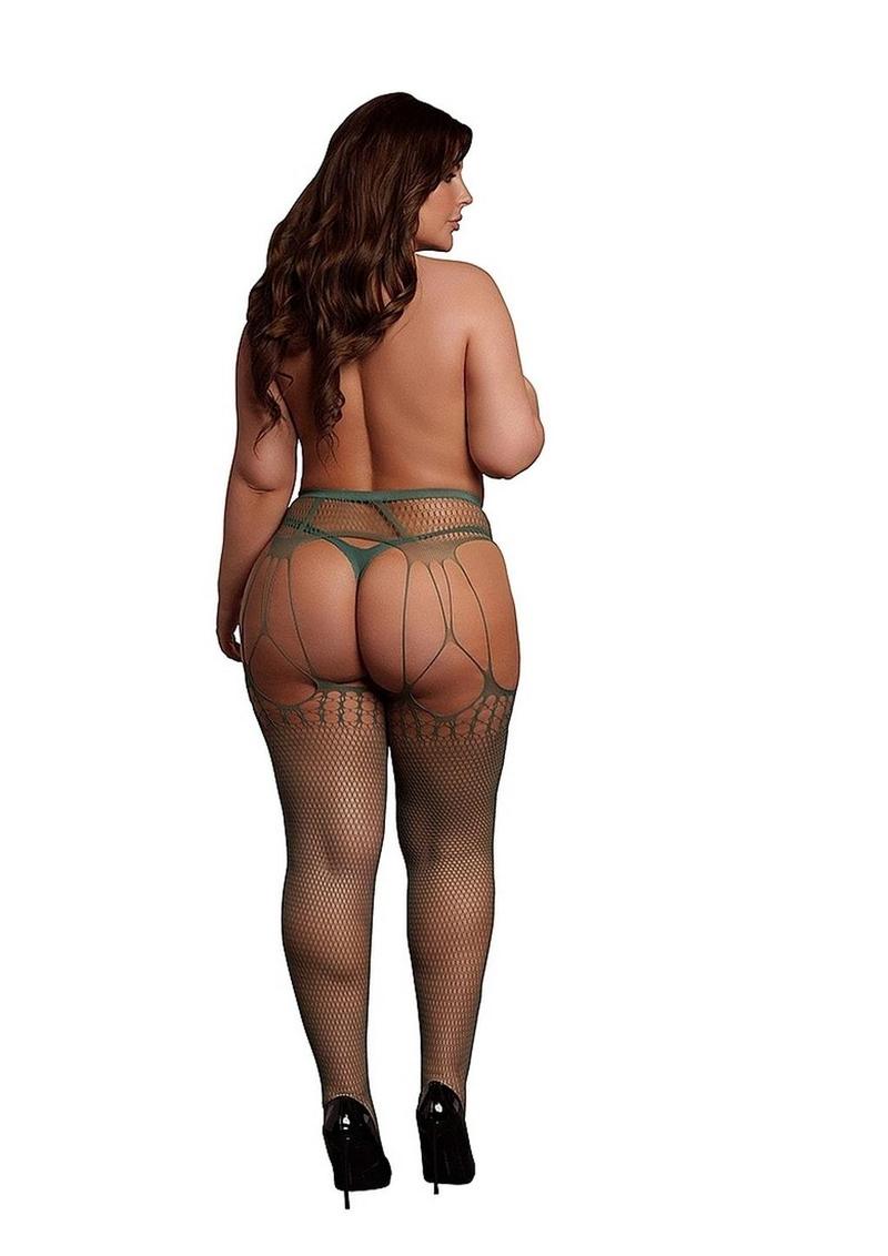 Le Désir Shredded Suspender Pantyhose One Size