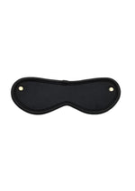 Leather Blindfold with Gold Accessories - Black/Gold