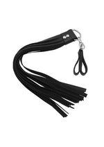 Leather Two Finger Flogger - Black