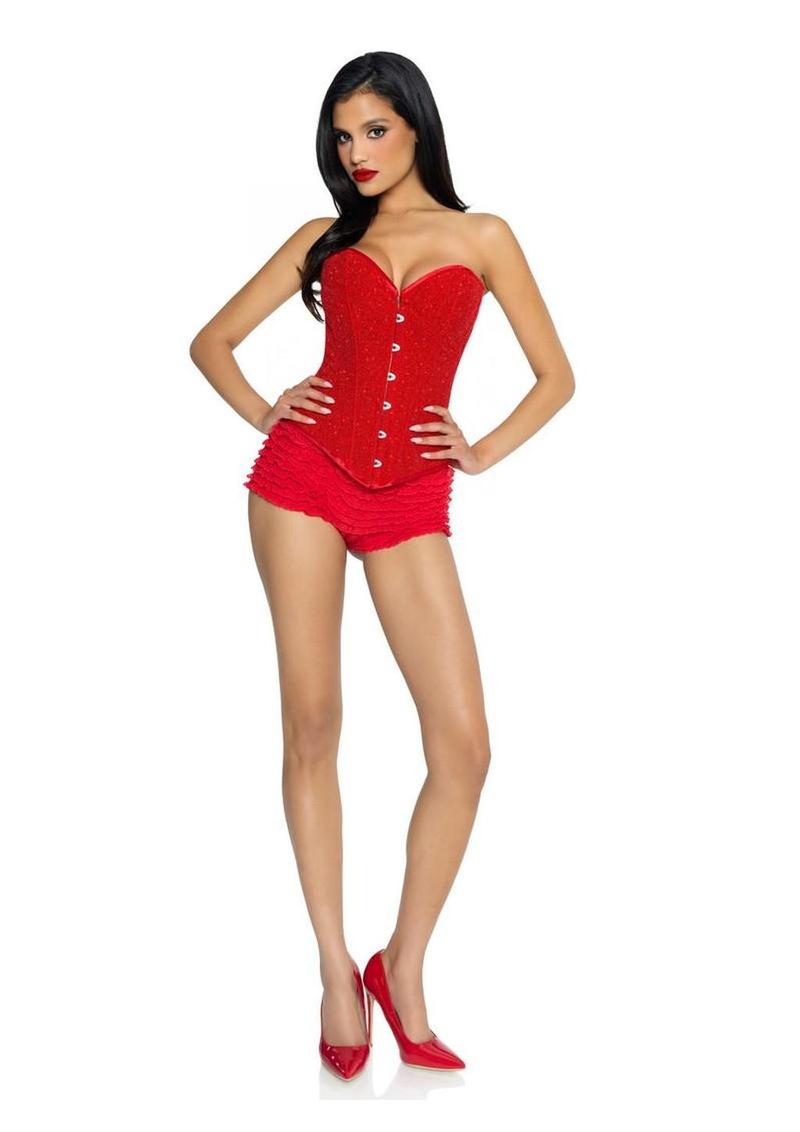Leg Avenue Glitter Boned Corset