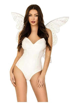 Leg Avenue Iridescent Glitter Fairy Wings with Flower Accent - Multicolor - One Size