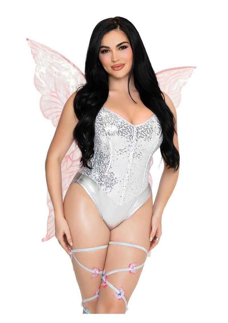 Leg Avenue Iridescent Strapless Fairy Wings - Pink - One Size
