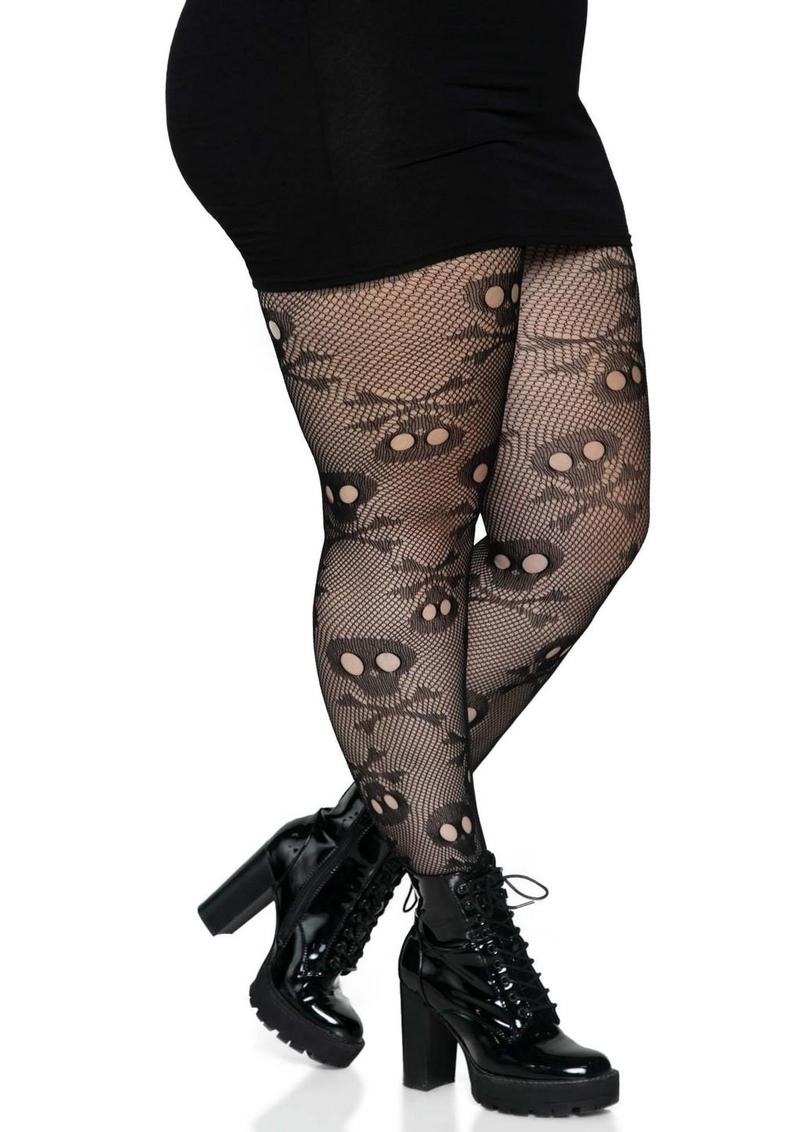 Pirate Booty Skull Net Pantyhose
