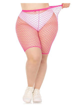 Leg Avenue Plus Size Industrial Net Biker Shorts - 1x-2x