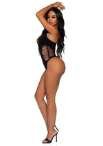 Seamless Shredded Racerback Thong Bodysuit
