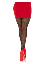 Spandex Sheer Polka Dot Cherry Tights
