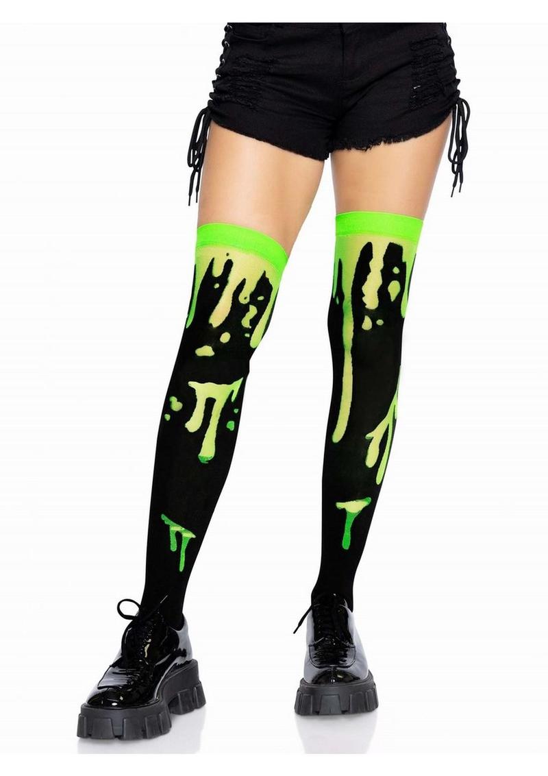 Splatter Thigh Highs