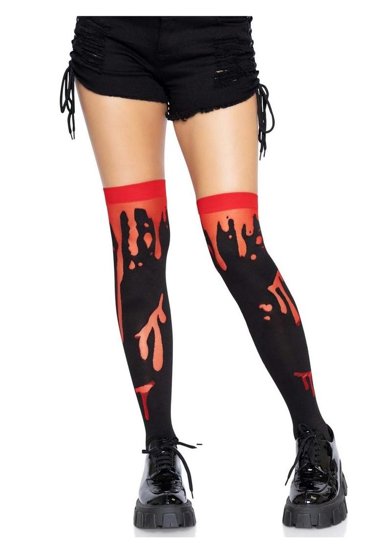 Splatter Thigh Highs