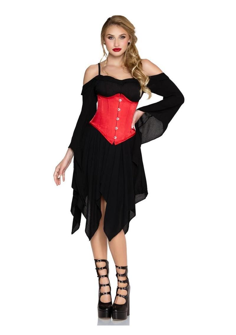 Leg Avenue Steel-Boned Satin Waist Cincher XL