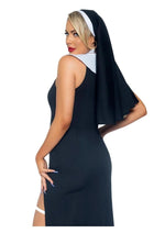 Sultry Sinner Dual Slit Garter Dress