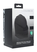 Levelz Adjustable Vibrating Silicone Rechargeable Penis Head Stimulator - Black