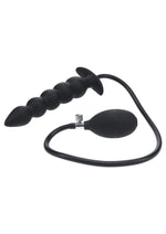 Levelz Beaded Inflatable Silicone Anal Plug - Black