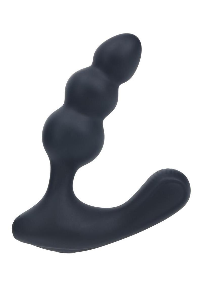 Levelz Beaded Vibrating Silicone Rechargeable Prostate Stimulator - Black