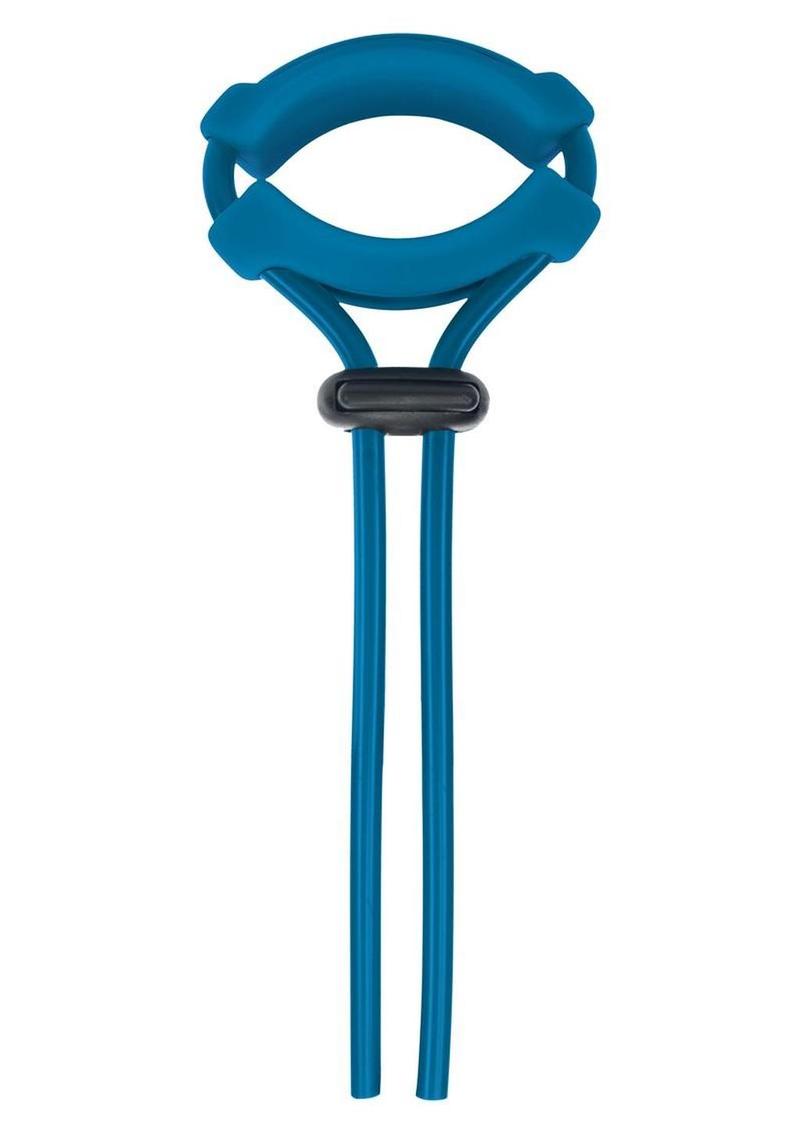 Levelz Detachable Wide Adjustable Silicone Lasso Cock Ring - Teal - 5mm