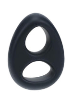 Levelz Double Liquid Silicone Cock and Ball Ring - Black