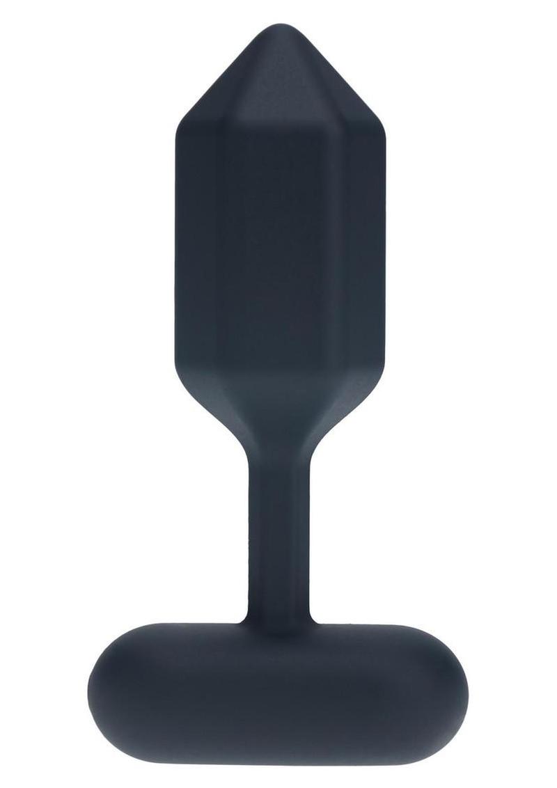 Levelz Hexagonal Vibrating Silicone Rechargeable Anal Plug - Black - Large