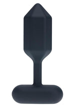 Levelz Hexagonal Vibrating Silicone Rechargeable Anal Plug - Black - Large