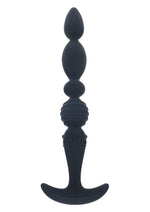 Levelz Multi Textured Silicone Flared Anal Probe - Black