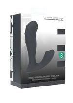 Levelz Ribbed Vibrating Silicone Rechargeable Prostate Stimulator - Black