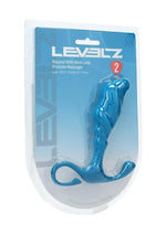 Levelz Rippled with Hard Loop Silicone Prostate Massager - Teal - Large
