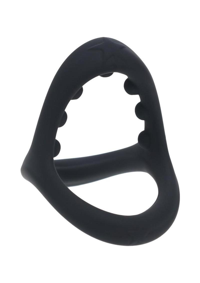 Levelz Soft Bead Grip Silicone Cock and Ball Ring - Black