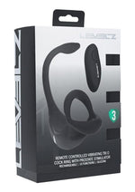 Levelz Vibrating Silicone Rechargeable Tri O Cock Ring with Prostate Stimulator and Remote Control - Black